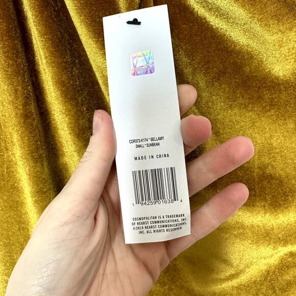 DRESS THE POPULATION x COSMO NWT Sunbeam Bellamy Velour One Shoulder Mini Dress - Picture 8 of 9